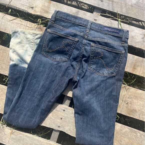 🤠Rock & Republic Berlin bleach dipped jeans size 6M - Picture 8 of 9